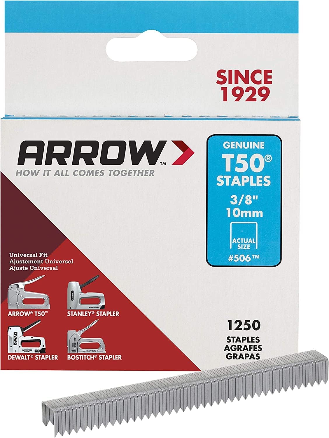 Arrow 506 Heavy Duty T50 3/8-Inch Staples - The Craftsman Store